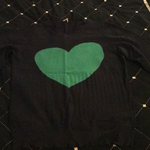 J. Crew Heart Print Sweater